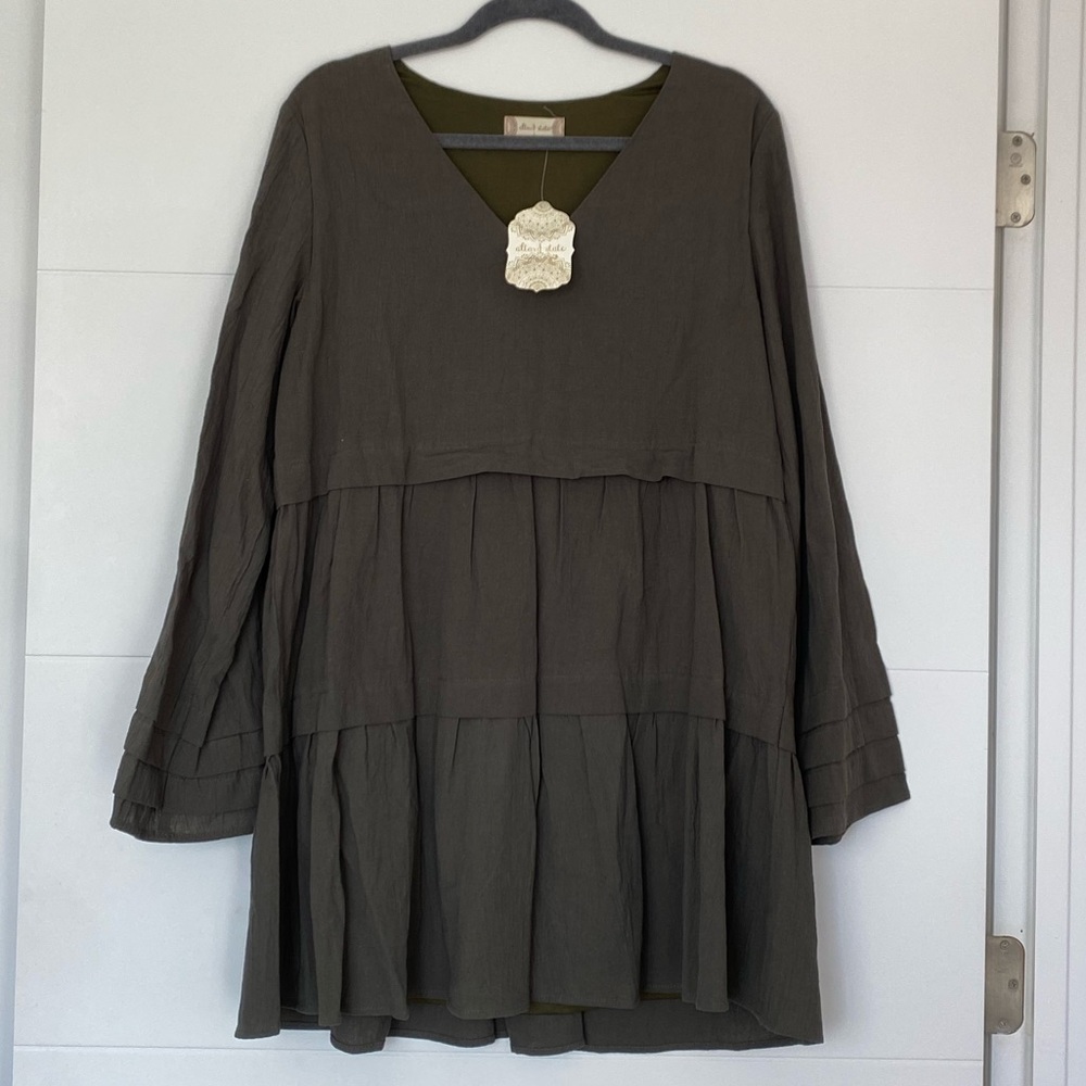 Olive Green Long Sleeve Dress | Altar’d State